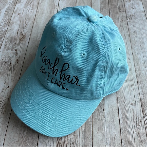 PREOWNED THE HAT DEPOT PONYTAIL SLIT BEACH HAIR CONT CARE BLUE CAP HAT - Picture 2 of 5